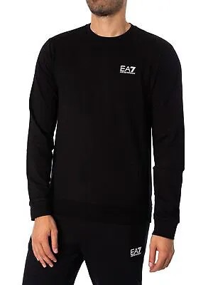 Мужская толстовка с логотипом EA7, черная