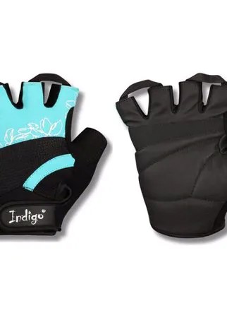Перчатки для фитнеса женские INDIGO эластан,и/кожа,неопрен SB-16-1734 Бирюзовый XS