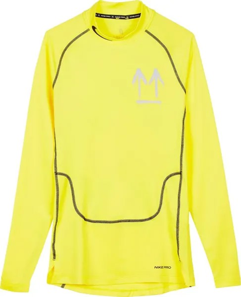 Лонгслив Nike x Off-White Long-Sleeve Running Top 'Opti Yellow', желтый