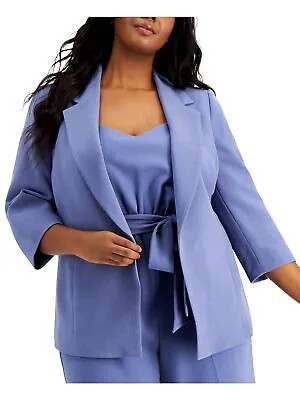 Женский деловой пиджак BAR III с фиолетовыми подплечниками и длинными рукавами, плюс 1X