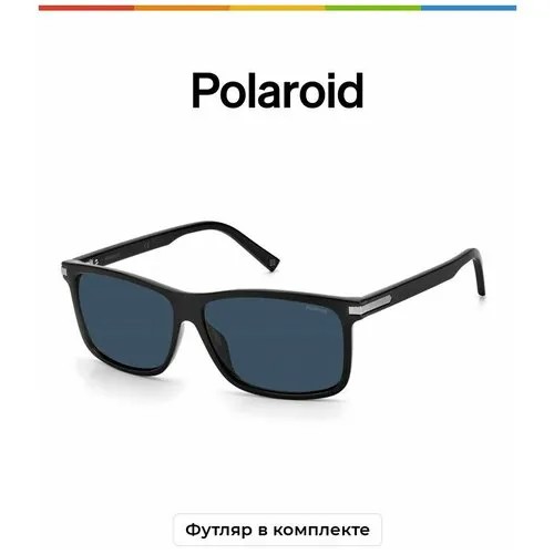 Солнцезащитные очки Polaroid Polaroid PLD 2075/S/X D51 C3 PLD 2075/S/X D51 C3, черный, синий