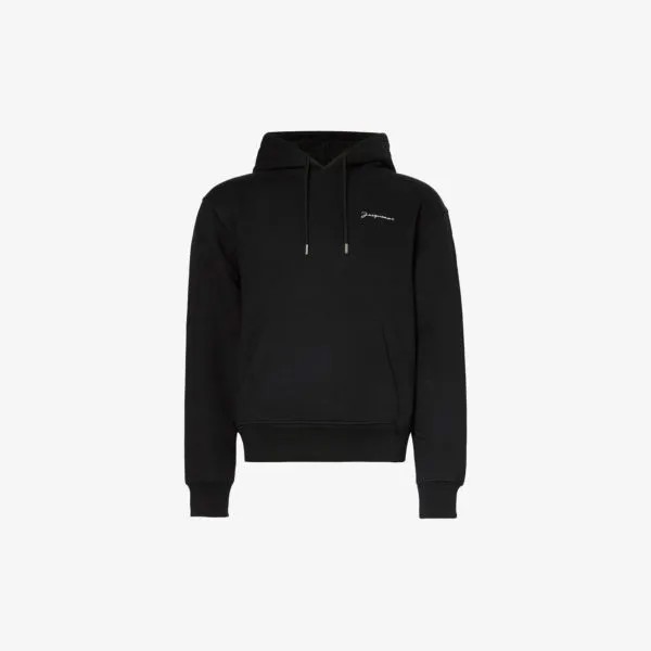 Толстовка Le Sweatshirt Brode из органического хлопка с фирменной вышивкой Jacquemus, черный