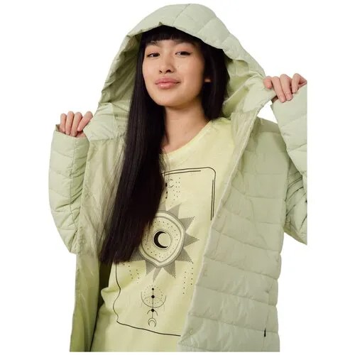 Куртка Outhorn, укороченная, капюшон, водонепроницаемая, размер S, зеленый