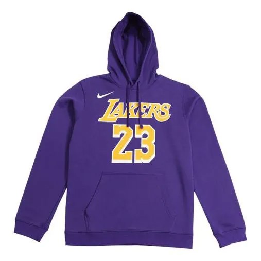 Толстовка Nike NBA lakers LeBron James Basketball Sports Fleece Lined Pullover Purple, фиолетовый