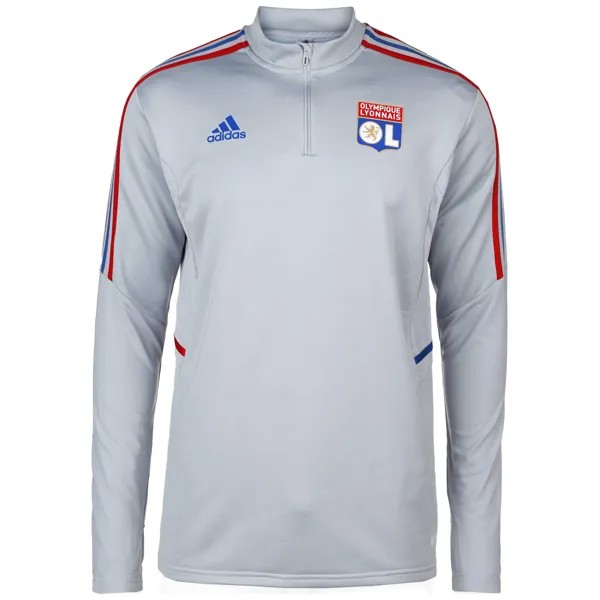 Толстовка adidas Performance Trainingspullover Olympique Lyon, цвет grau/rot