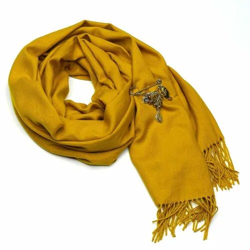 Шарф FOXTROT,184х70 см, one size, горчичный