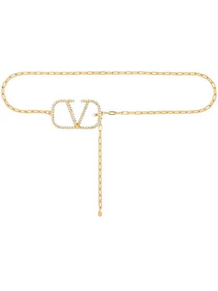 Valentino Garavani цепочный ремень с пряжкой VLogo Signature