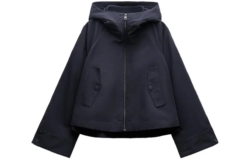 Пальто-парка женское синее Zara