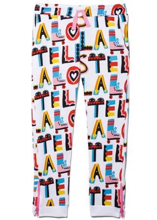 Stella McCartney Kids спортивные брюки с принтом Stella Loves