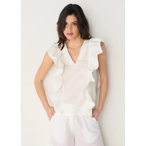 Блуза Victorio & Lucchino 134691-3594-738 Ruffled, белый