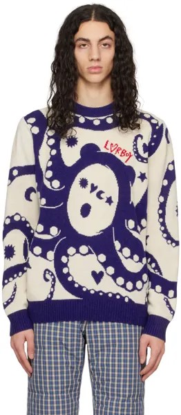 Сине-белый свитер Kraken Charles Jeffrey Loverboy