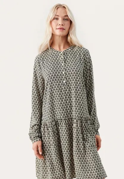 Платье-рубашка Alliepw Part Two, цвет black graphic leaf print