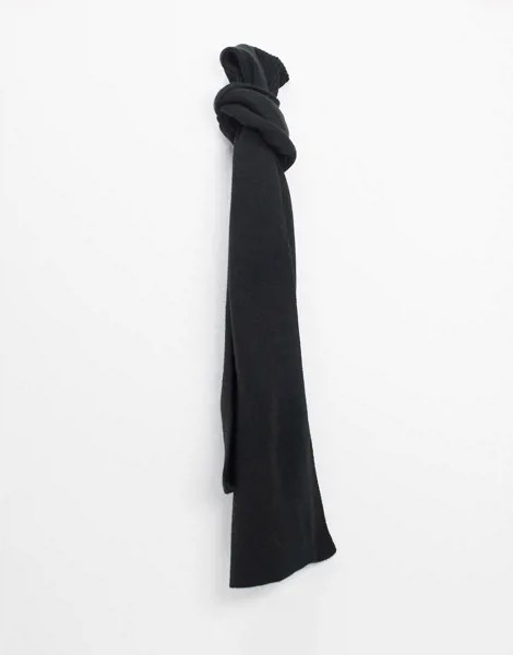 Черный шарф от комплекта в рубчик с логотипом French Connection-Серый