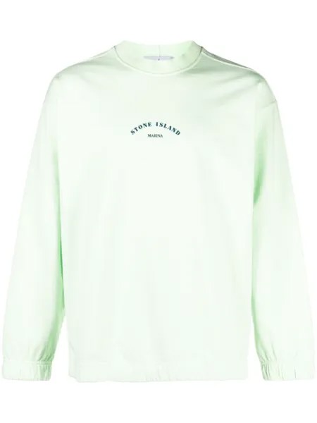 Stone Island толстовка с логотипом, зеленый