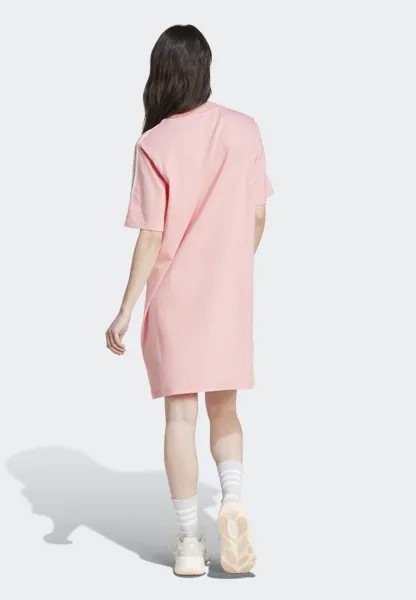 Платье из джерси Essentials 3 Stripes Single Boyfriend Tee adidas Sportswear, розовый