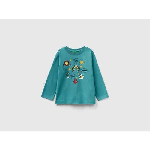 Лонгслив UNITED COLORS OF BENETTON, размер XS, зеленый
