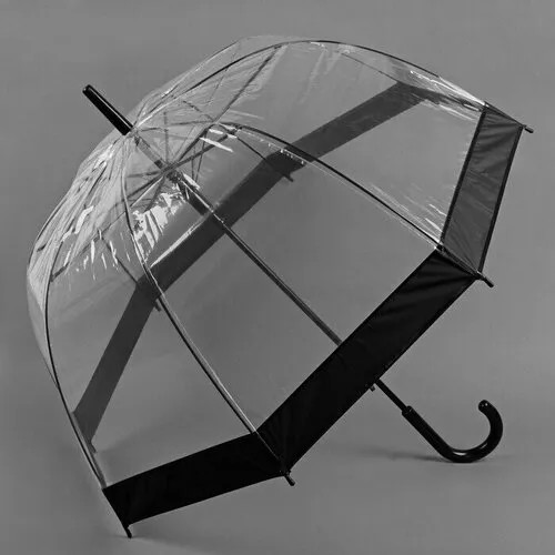 Зонт-трость Queen Fair, бесцветный, черный