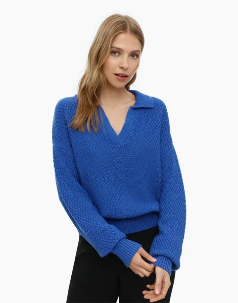Пуловер женский Gloria Jeans GSW005860 синий S (40-42)