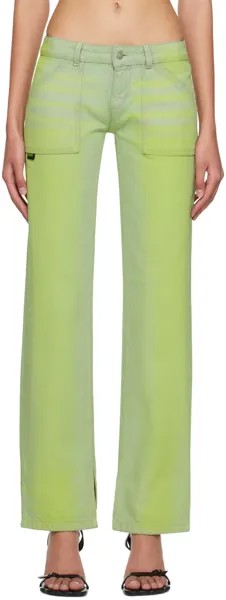 Эксклюзивные зеленые джинсы SSENSE AVAVAV