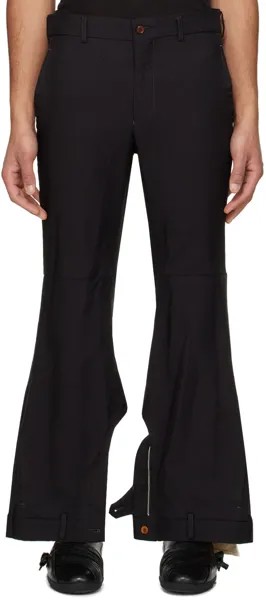 Черные брюки со складками Comme Des Garcons, цвет Black