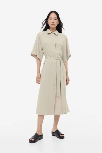 Платье-рубашка с поясом H&M