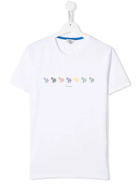Paul Smith Junior футболка с зебровым принтом