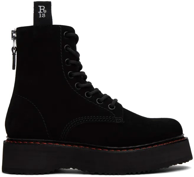 R13 Черные одинарные ботинки