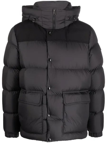 Woolrich пальто на кнопках с капюшоном, черный