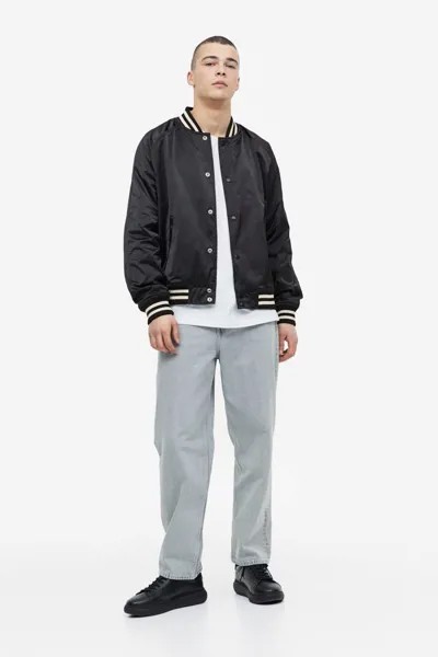 Бомбер мужской H&M 1121659003 черный S (доставка из-за рубежа)