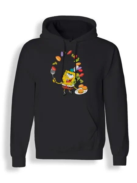 Худи унисекс СувенирShop Спанч Боб/Губка Боб 4 черное XL