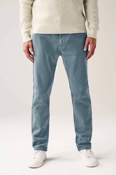 Яркие эластичные джинсы Next, синий