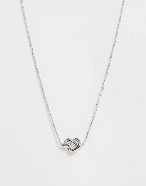 Серебристое ожерелье с подвеской Kate Spade - Loves Me Knot-Серебряный