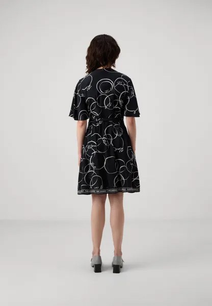 Дневное платье WRAP DRESS KARL LAGERFELD, черный