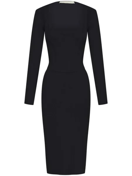Платье миди в рубчик Dion Lee, черный