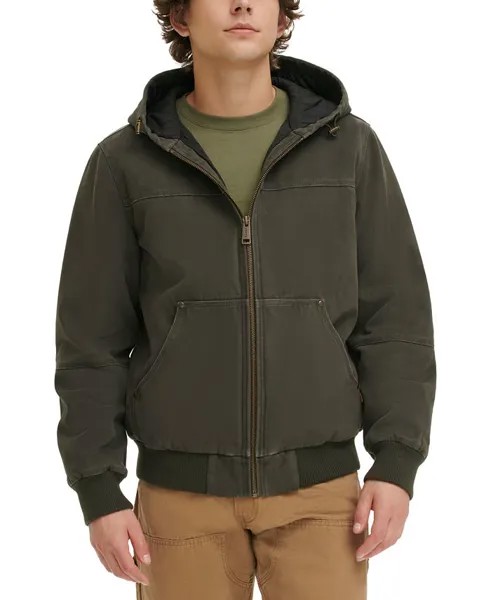 Мужская куртка-бомбер с капюшоном и стеганой подкладкой для спецодежды Levi's, зеленый