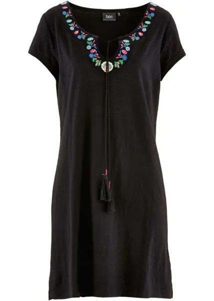 Платье из джерси slub Bpc Bonprix Collection, черный