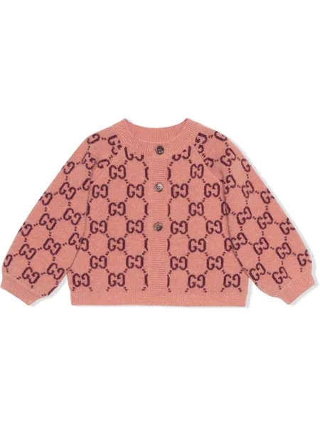 Gucci Kids кардиган с круглым вырезом и узором GG