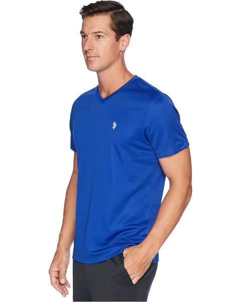 Футболка U.S. POLO ASSN. Performance V-Neck T-Shirt, цвет Cobalt Blue