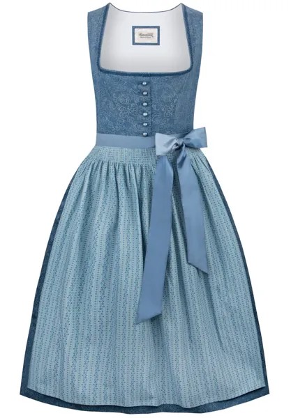 Широкая юбка в сборку Stockerpoint Isabelle, светло-голубой/темно-синий