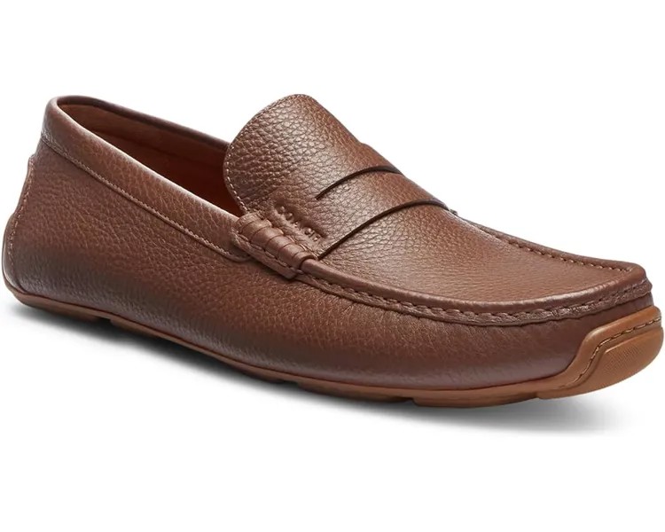 Лоферы COACH Luca Leather Driver, цвет Saddle