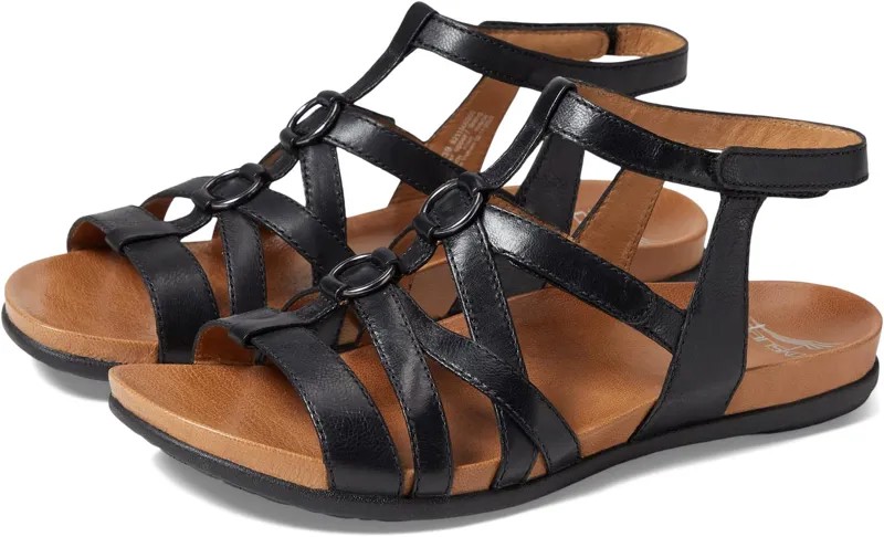 Сандалии на плоской подошве Jolene Dansko, цвет Black Glazed