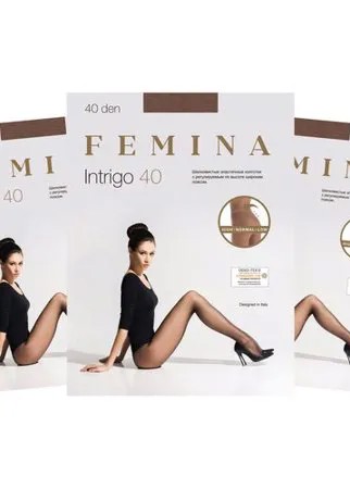 Женские колготки Femina , Intrigo 40 den набор 3 шт., бежевый, размер 4
