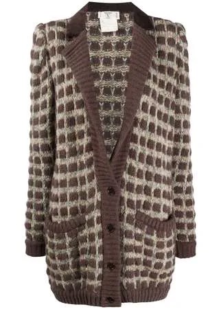 Valentino Pre-Owned вязаное пальто-кардиган 1980-х годов