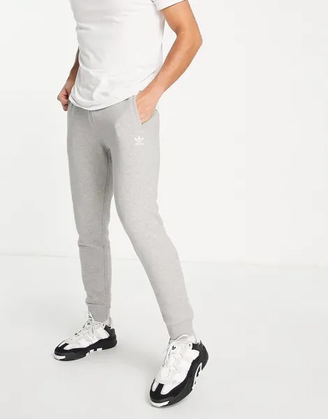 Мужские джоггеры спортивные Adidas Originals Essentials Small Logo, светло-серый