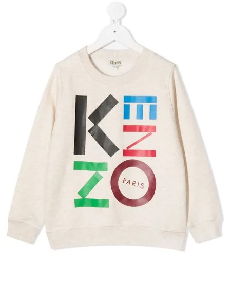 Kenzo Kids толстовка с круглым вырезом и графичным принтом