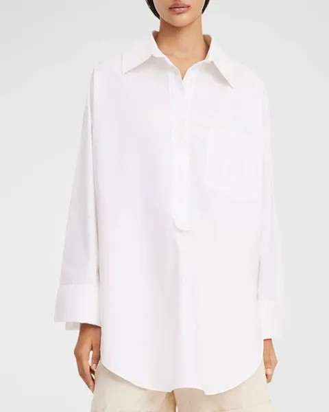 Рубашка оверсайз Maye из органического хлопка By Malene Birger, цвет Pure White