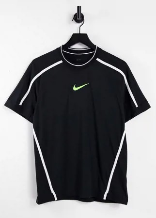 Черная футболка Nike Training Sport Clash-Серый