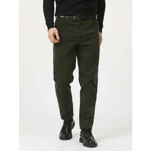 Брюки UOMO D'ORO Мужские брюки джинсы вельвет хлопок, размер 50/176-182, зеленый