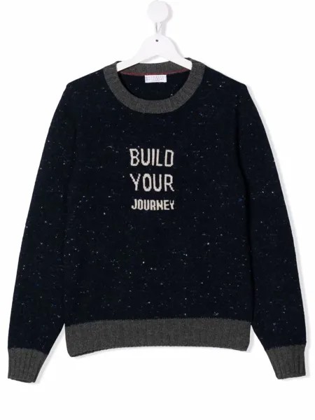 Brunello Cucinelli Kids джемпер с надписью