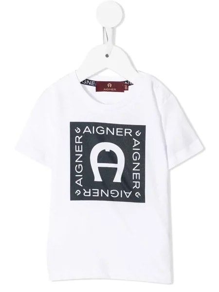Aigner Kids футболка с логотипом